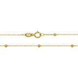 Yellow Gold 1.8mm Station/Satellite Chain, 18"