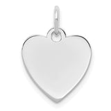 Silver Engravable Heart Charm