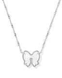 Kendra Scott Haley Silver Bow Short Pendant Necklace