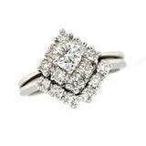 Square Design Diamond Wedding Set