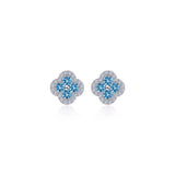 Lafonn Blue Clover Halo Earrings