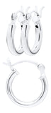 Children's Silver Hoop Earrings