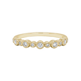 Diamond Alternating Bezel Band