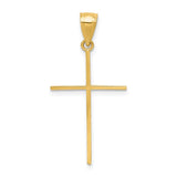 Gold Cross Stick Pendant