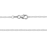 White Gold 1.5mm Anchor/Mariner Chain, 18"