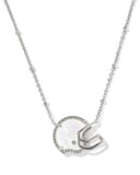Kendra Scott Football Helmet Silver Short Pendant Necklace