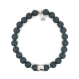 Men's Noble Stone Bracelet Collection- Classic Stainless Steel & Onyx Gemstone Bracelet