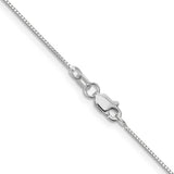 White Gold 0.7mm Box Chain, 20"