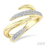 Gold Vermeil & Diamond Spiral Claw Ring