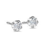 Diamond Illusion-Set Stud Earrings, 1/10 ctw