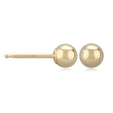 Gold 4mm Ball Stud Earrings