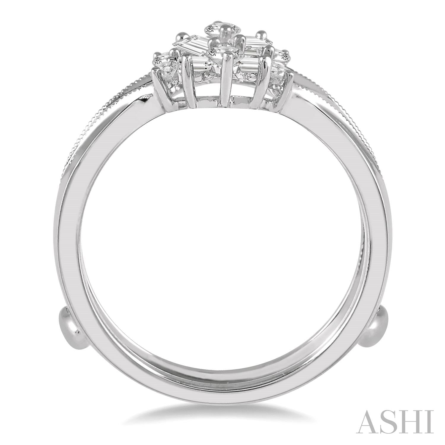Baguette and Round Diamond Insert Ring