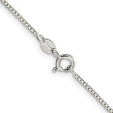 Silver 1.1mm Box Chain, 16"