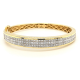 5ctw 3-Row Diamond Bangle