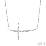 Sideways Cross Diamond Necklace