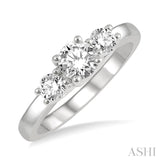 3/4ctw Diamond Past, Present & Future Ring