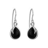 Silver Onyx Dangle Earrings