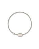 Kendra Scott Grayson Silver Stretch Bracelet in Irisdescent Drusy