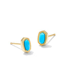 Kendra Scott Mini Ellie Gold Stud Earrings in Turquoise Magnesite