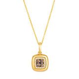 Le Vian® 14K Honey Gold™ 1/5ct Chocolate Diamonds® & 1/10ct Nude Diamonds™ Cushion Halo Pendant