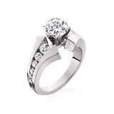 Diamond Channel-Set Semi-Mount Engagement Ring