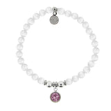 HELP Collection: Birthstone Collection - February Amethyst Crystal Charm with White Cats Eye Charity Bracelet