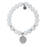 Zodiac Collection - Celestine Stone Bracelet with Taurus Sterling Silver Charm