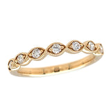 Milgrain Twist Diamond Wedding Band