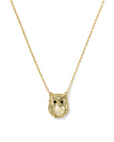 Kendra Scott Owl Gold Short Pendant Necklace