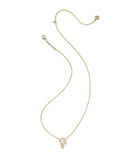 Kendra Scott Ice Cream Gold Short Pendant Necklace in Ivory Mother-of-Pearl