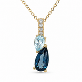 Le Vian Deep Blue Topaz & Ocean Blue Topaz Pendant