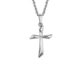 Silver Twist Cross Pendant