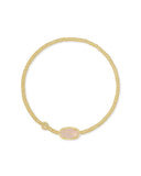 Kendra Scott Grayson Gold Stretch Bracelet in Rose Quartz