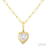1/5ct Heart Diamond Solitaire Pendant