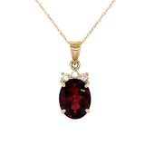 Garnet & Diamond Pendant