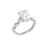 Oval Lab Grown Diamond Trellis Shank Ring