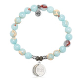 Snakeskin Jasper Gemstone Bracelet with 11:11 Sterling Silver Charm