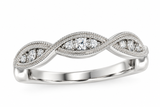 Diamond Milgrain Braid Band