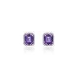 Lafonn February Birthstone Solitaire Earrings