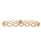Diamond Oval Link Bracelet