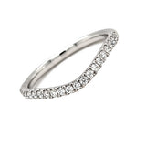 Curved Diamond Wedding Band