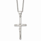 Stainless Steel Polished Crucifix Necklace