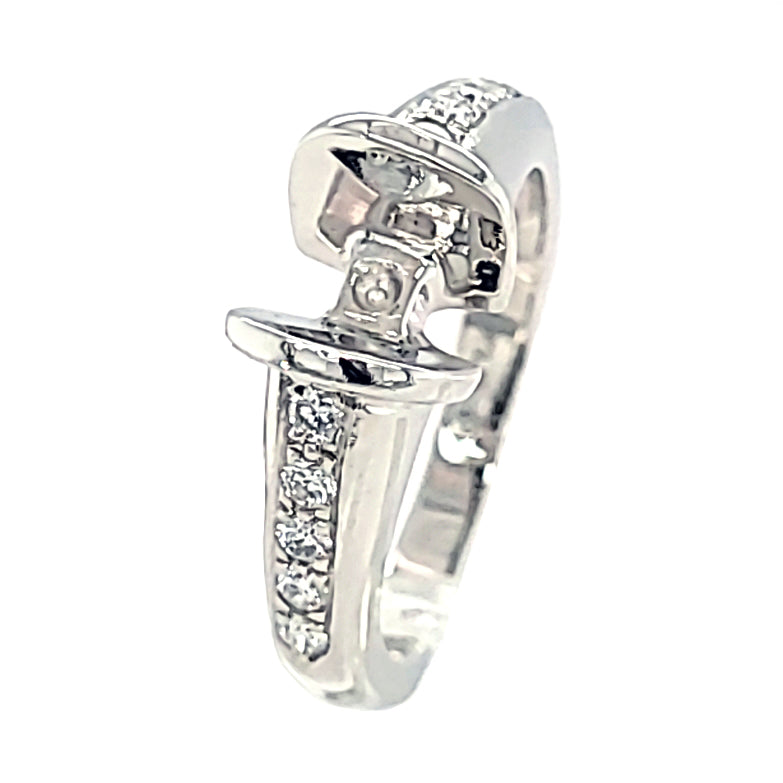 Platinum Tension-Set Semi-Mount Engagement Ring