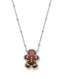 Kendra Scott Reversible Gingerbread Silver Short Pendant Necklace