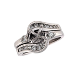 Swirl Diamond Semi-Mount Wedding Set