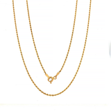 Gold 1.3mm Rope Chain, 20"