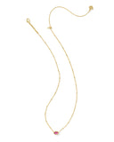 Kendra Scott Mini Elisa Gold Satellite Short Pendant Necklace in Azalea Illusion