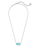Kendra Scott Elisa Silver Pendant Necklace in Turquoise Magnesite