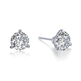 Lafonn 3ctw 3-Prong Martini Stud Earrings