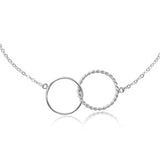 Silver Interlocking Rings Necklace